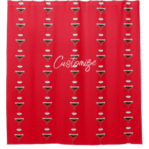 Big Red Margarita Cocktail Drink Thunder_Cov Shower Curtain