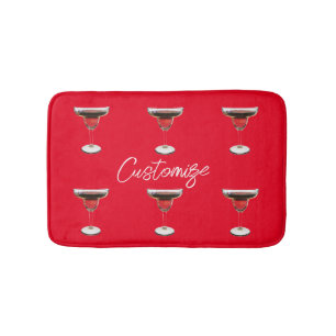 Big Red Margarita Cocktail Drink Thunder_Cove Bath Mat