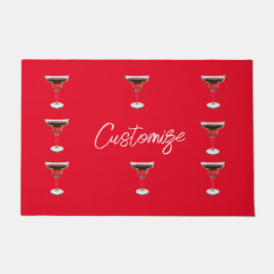 Big Red Margarita Cocktail Drink Thunder_Cove Doormat
