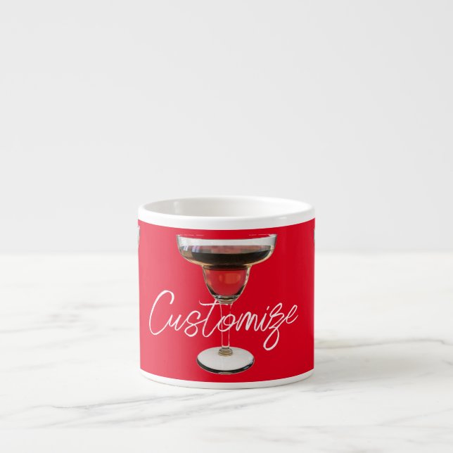 Big Red Margarita Cocktail Drink Thunder_Cove  Espresso Cup (Front)