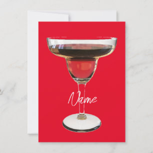 Big Red Margarita Cocktail Drink Thunder_Cove Holiday Card