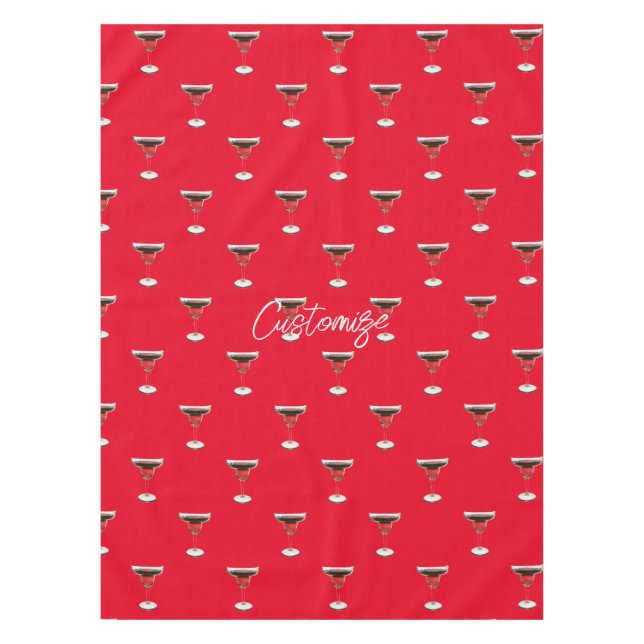 Big Red Margarita Cocktail Drink Thunder_Cove Tablecloth (Front)