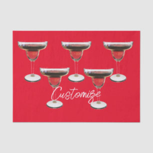 Big Red Margarita Cocktail Drink Thunder_Cove  Tissue Paper