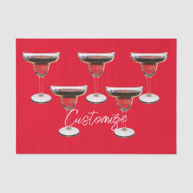 Big Red Margarita Cocktail Drink Thunder_Cove  Tissue Paper (Front)