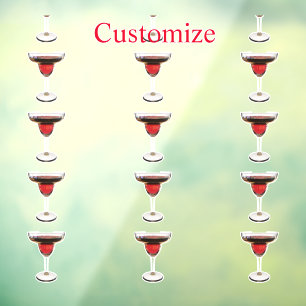 Big Red Margarita Cocktail Drink Thunder_Cove  Window Cling