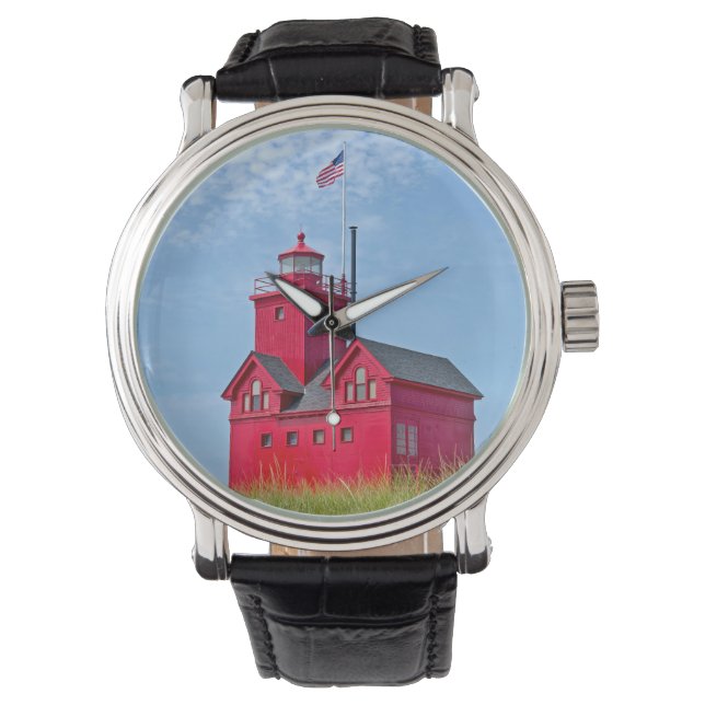 Big Red Michigan Lighthouse Watch (Front)