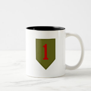 Big Red One, 1st ID Patch Two-Tone Coffee Mug