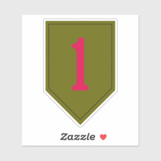 Big Red One vinyl cut sticker