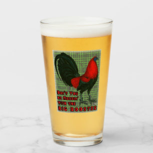 Big Red Rooster Glass