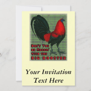Big Red Rooster Invitation