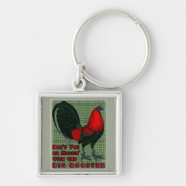 Big Red Rooster Key Ring (Front)