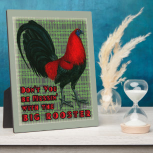Big Red Rooster Plaque