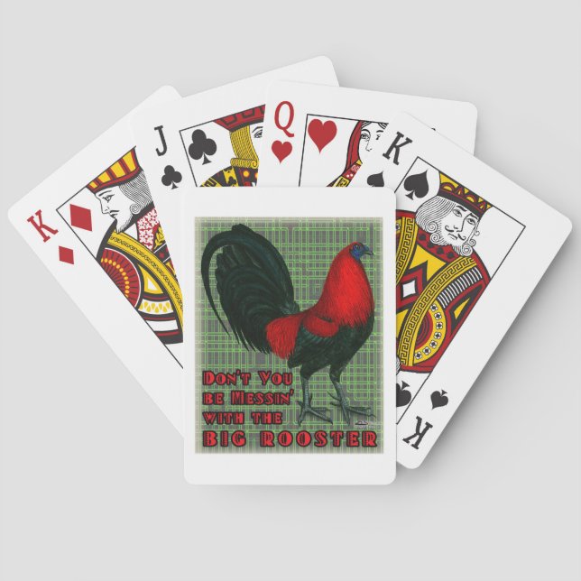 Big Red Rooster Playing Cards (Back)
