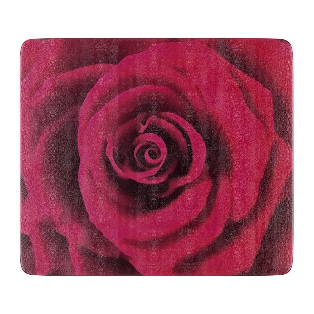 Big Red Rose Cutting Board (Front)