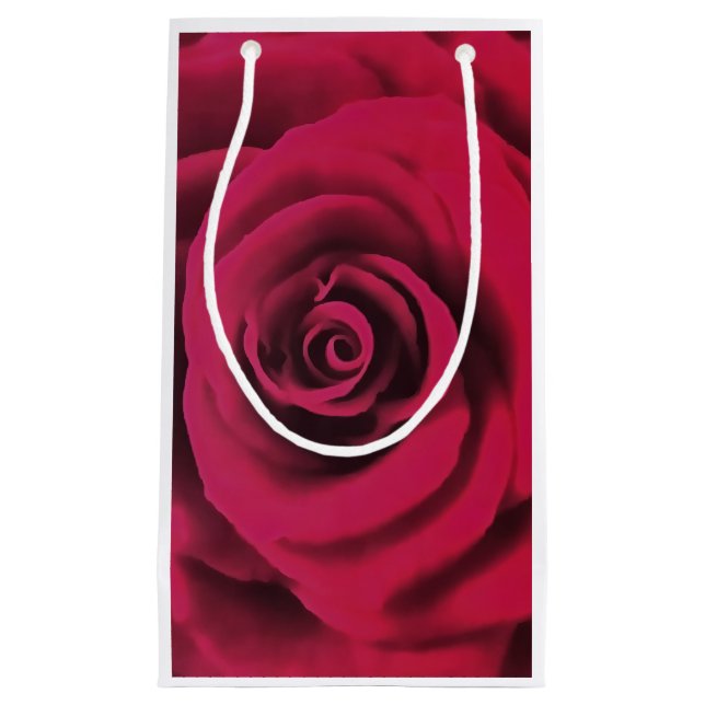 Big Red Rose Small Gift Bag (Front)