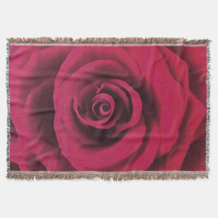 Big Red Rose Throw Blanket