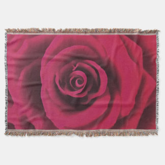Big Red Rose Throw Blanket