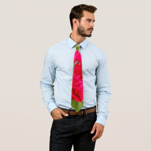 Big red roses in the garden tie