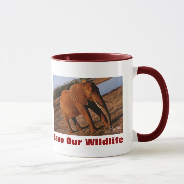 Big Red Save Our Wildlife Mug (Right)