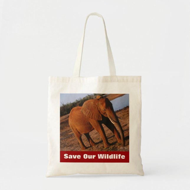 Big Red Save Our Wildlife Tote Bag (Front)