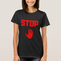 Big red stop and big red hand