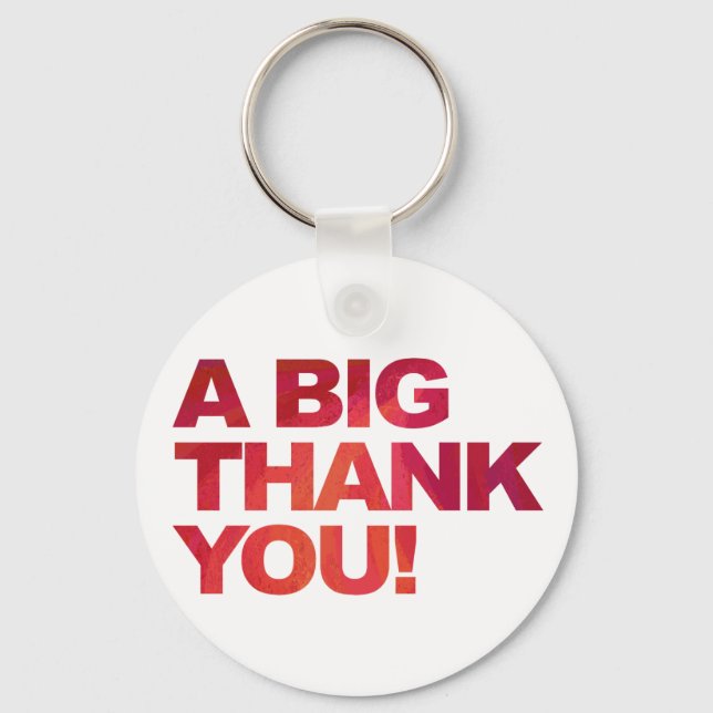 Big Red Thank You Key Ring (Front)