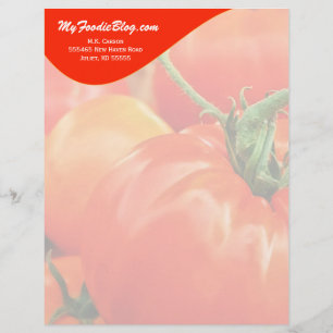 Big Red Tomato Personalised Food Lover's Letterhead