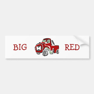 Big Red Truck Bumper Sticker