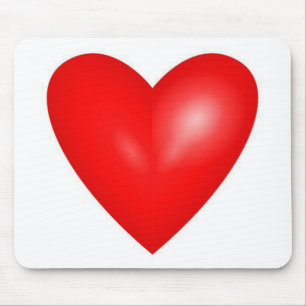 Big Red Valentine Heart Mouse Mat