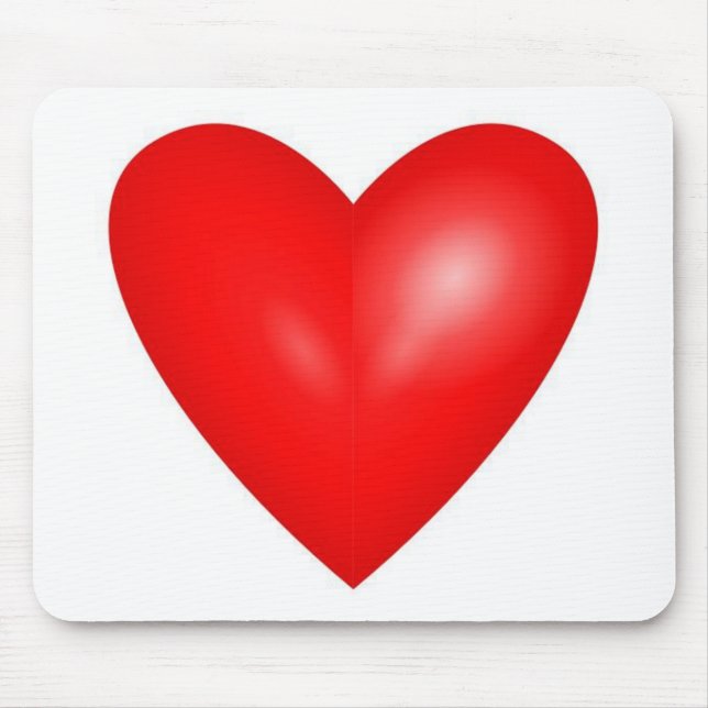 Big Red Valentine Heart Mouse Mat (Front)