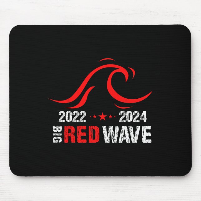 Big Red Wave Republican Gop Election  Mouse Mat (Front)