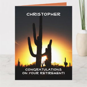 BIG Retirement Congratulations, JUMBO, Saguaro Card
