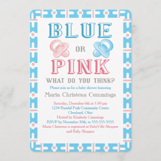 Big Reveal Baby Shower Gender Reveal Invitation