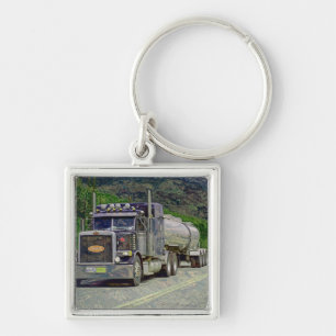 BIG RIG FREIGHT TRUCK LOVERS Art Key Ring
