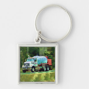 BIG RIG FREIGHT TRUCK LOVERS Art Key Ring