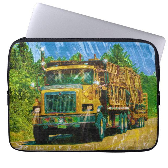 Big Rig, Heavy Transport Vehicle, Truck Laptop Sleeve (Front)