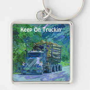 Big Rig Logging Truck Drivers Truckin' Key-Chains Key Ring