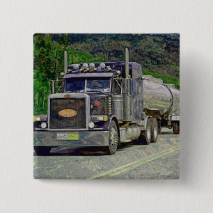 BIG RIG LORRIES & TRUCKS for Truck-lovers 15 Cm Square Badge