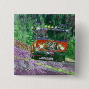 BIG RIG LORRIES & TRUCKS for Truck-lovers 15 Cm Square Badge