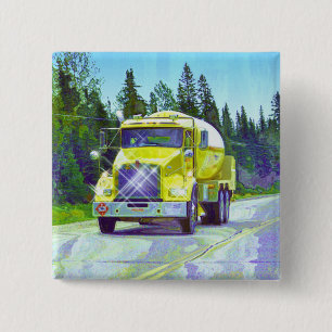 BIG RIG LORRIES & TRUCKS for Truck-lovers 15 Cm Square Badge