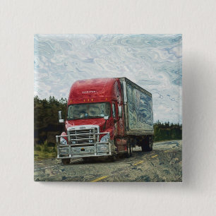 BIG RIG LORRIES & TRUCKS for Truck-lovers 15 Cm Square Badge