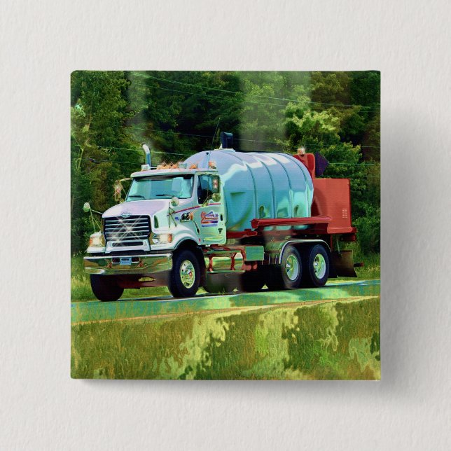 BIG RIG LORRIES & TRUCKS for Truck-lovers 15 Cm Square Badge (Front)