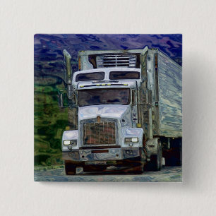 BIG RIG LORRIES & TRUCKS for Truck-lovers 15 Cm Square Badge