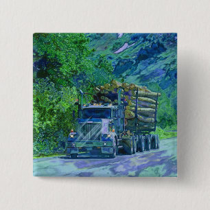 BIG RIG LORRIES & TRUCKS for Truck-lovers 15 Cm Square Badge