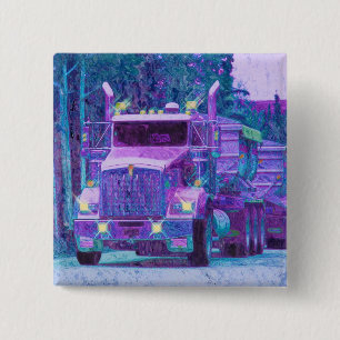 BIG RIG LORRIES & TRUCKS for Truck-lovers 15 Cm Square Badge