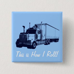 BIG RIG LORRIES & TRUCKS for Truck-lovers 15 Cm Square Badge