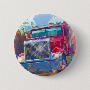BIG RIG LORRIES & TRUCKS for Truck-lovers 6 Cm Round Badge