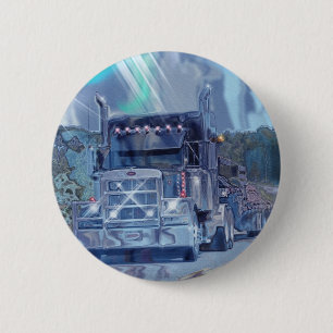 BIG RIG LORRIES & TRUCKS for Truck-lovers 6 Cm Round Badge