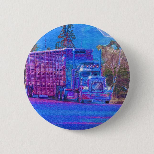 BIG RIG LORRIES & TRUCKS for Truck-lovers 6 Cm Round Badge (Front)
