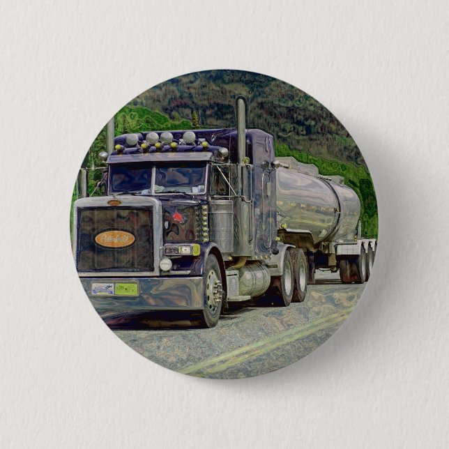 BIG RIG LORRIES & TRUCKS for Truck-lovers 6 Cm Round Badge (Front)